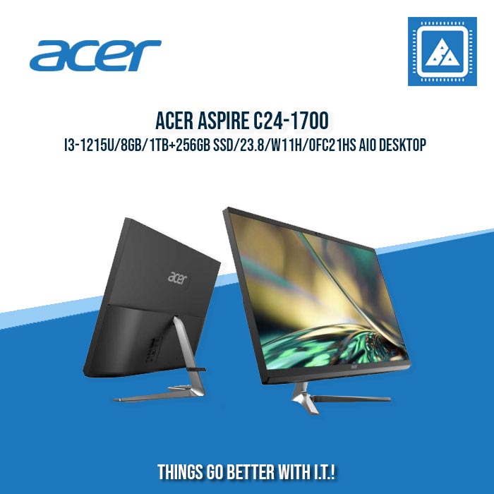 ACER ASPIRE C24-1700 I3-1215U/8GB/1TB+256GB SSD/23.8/W11H/OFC21HS AIO DESKTOP ACER ASPIRE C24-1700 I3-1215U/8GB/1TB+256GB SSD/23.8/W11H/OFC21HS AIO DESKTOP